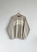Beige sweatshirt with 'Beck & Boyd' text on a white background, Monochrome Sweater, Beige