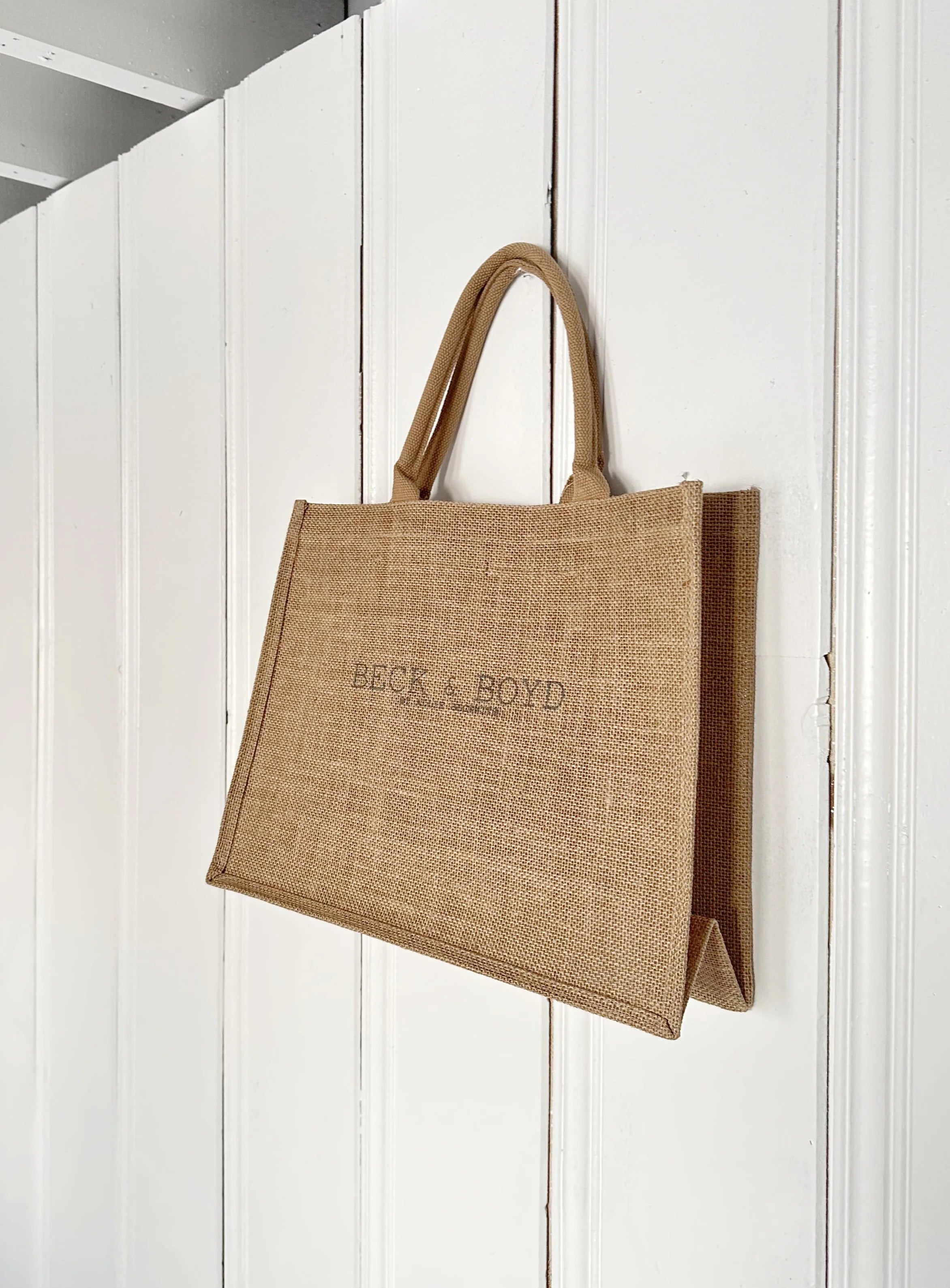 Beck & Boyd Burlap Tote Bag