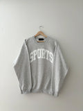 SPORTS Sweatshirt, White on grey