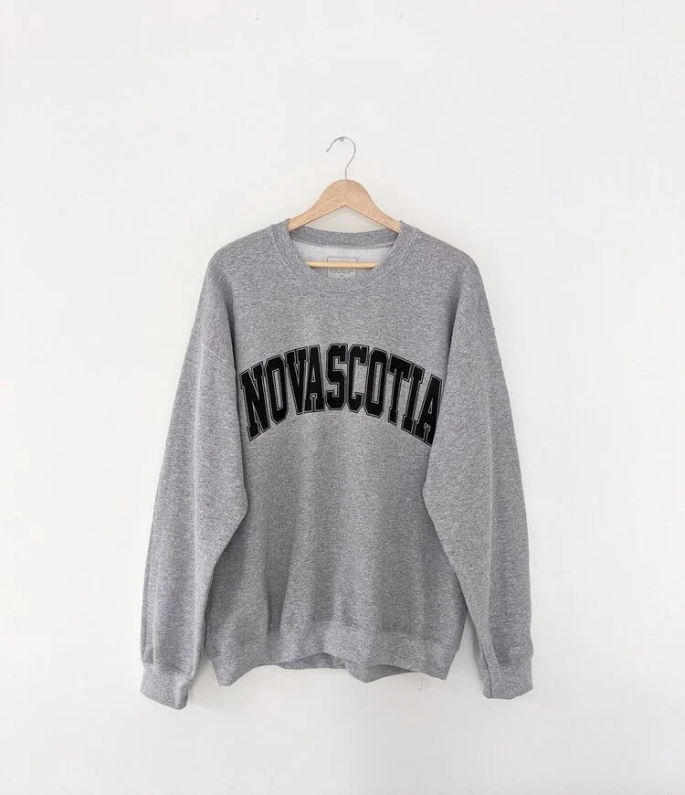 Nova Scotia Sweatshirt, Black Printed